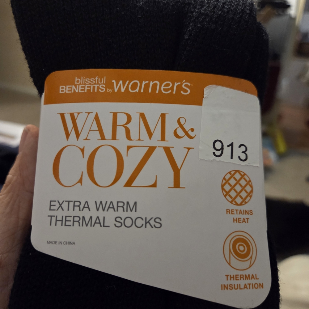 Warner's Black Thermal Socks for Men
